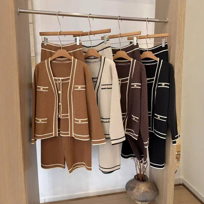 Knitted cardigan set