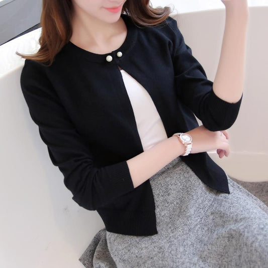 Knitted cardigan short sun-protective shawl