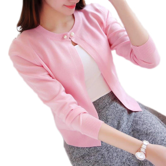 Knitted cardigan short sun-protective shawl
