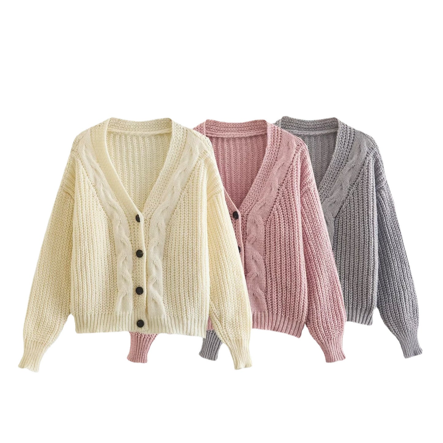 Knitted cardigan sweater