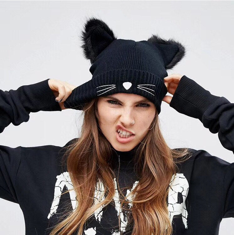 Knitted Cat Hat