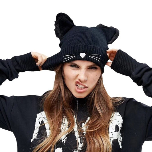Knitted Cat Hat