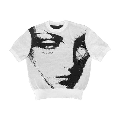 Knitted Character Print Sweater