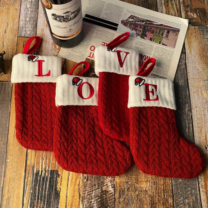 Knitted Christmas socks