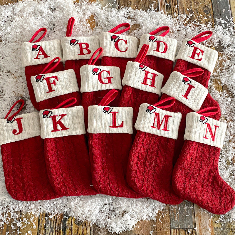 Knitted Christmas socks