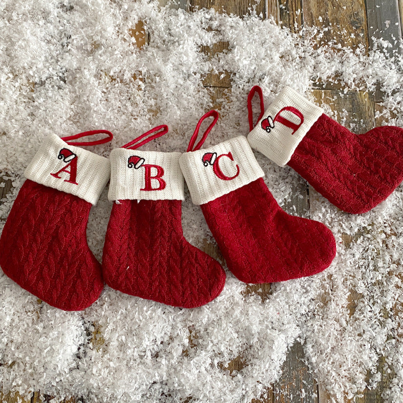 Knitted Christmas socks