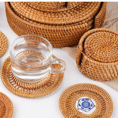 Knitted coasters