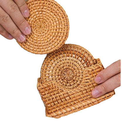 Knitted coasters