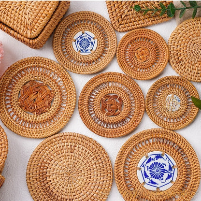 Knitted coasters