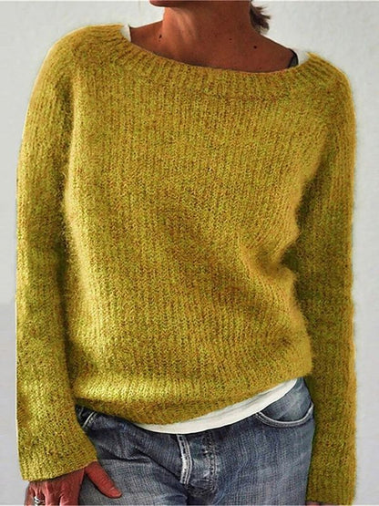Knitted crew neck sweater