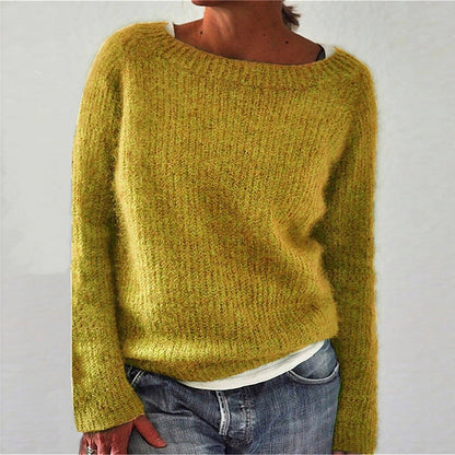 Knitted crew neck sweater
