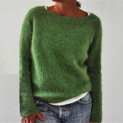 Knitted crew neck sweater