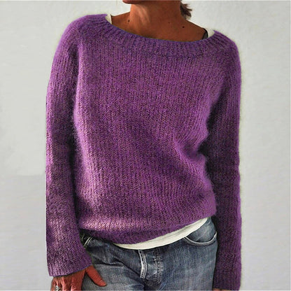Knitted crew neck sweater
