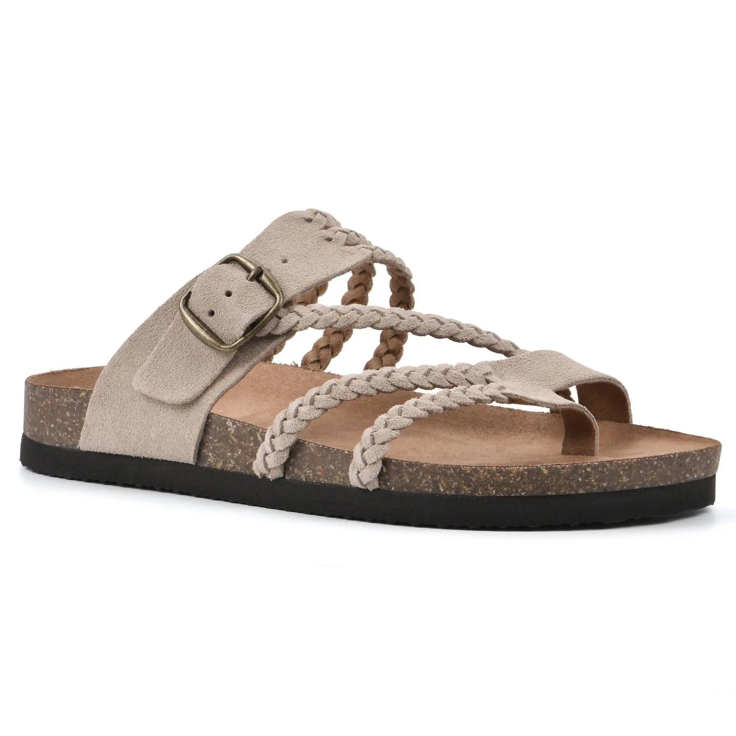 Knitted flat sandals