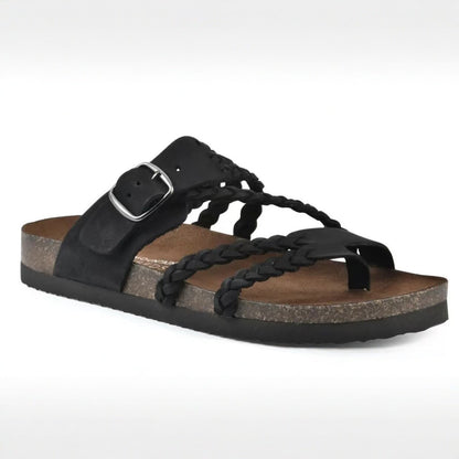Knitted flat sandals