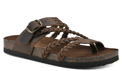 Knitted flat sandals