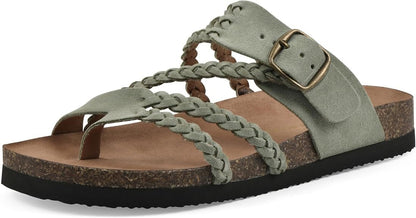 Knitted flat sandals