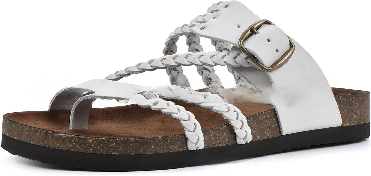 Knitted flat sandals