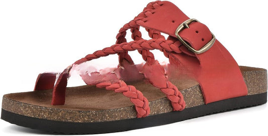 Knitted flat sandals