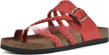 Knitted flat sandals