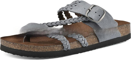 Knitted flat sandals