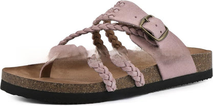 Knitted flat sandals
