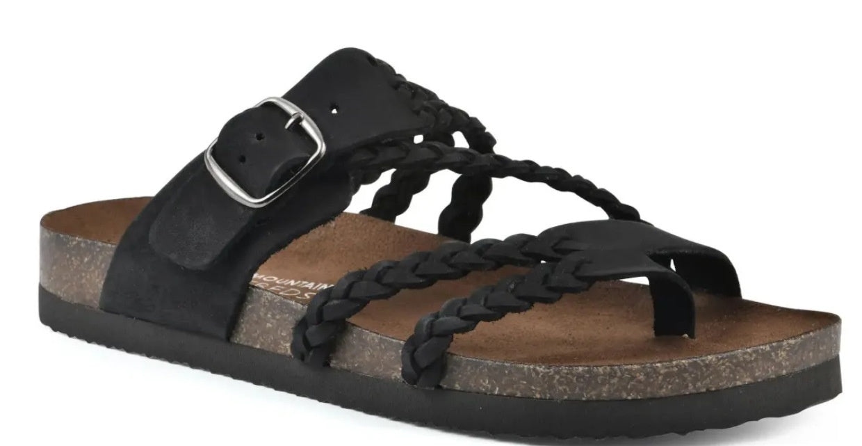 Knitted flat sandals