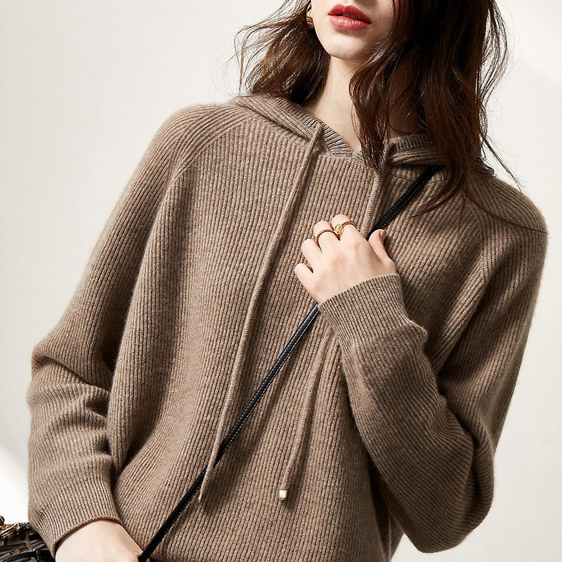 Knitted hoodie