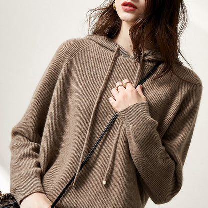 Knitted hoodie