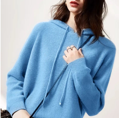 Knitted hoodie