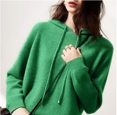 Knitted hoodie
