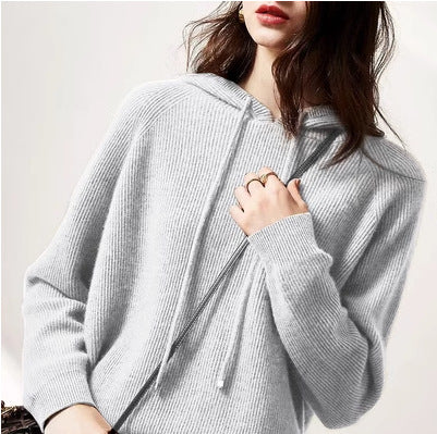 Knitted hoodie