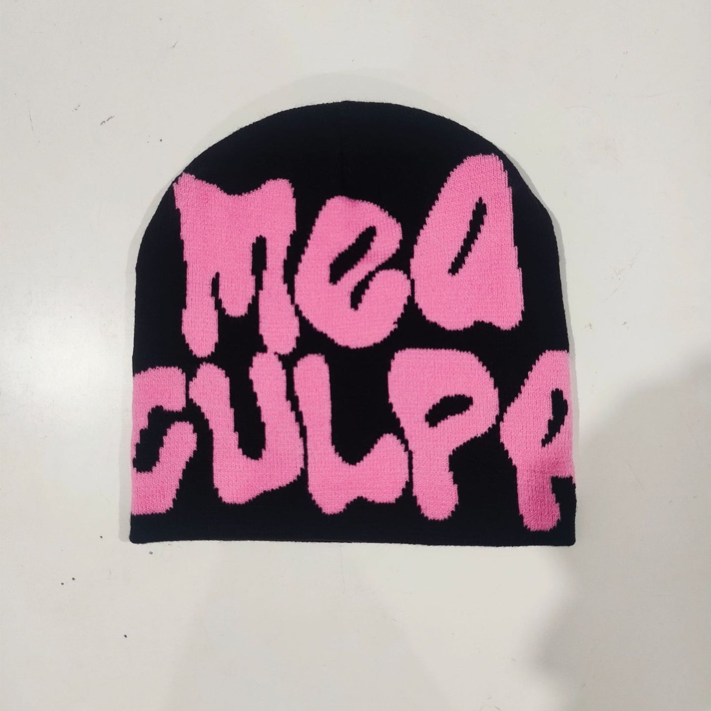 Knitted jacquard woolen cap