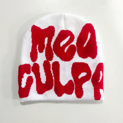 Knitted jacquard woolen cap