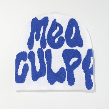 Knitted jacquard woolen cap
