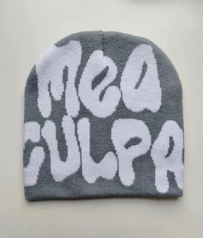 Knitted jacquard woolen cap