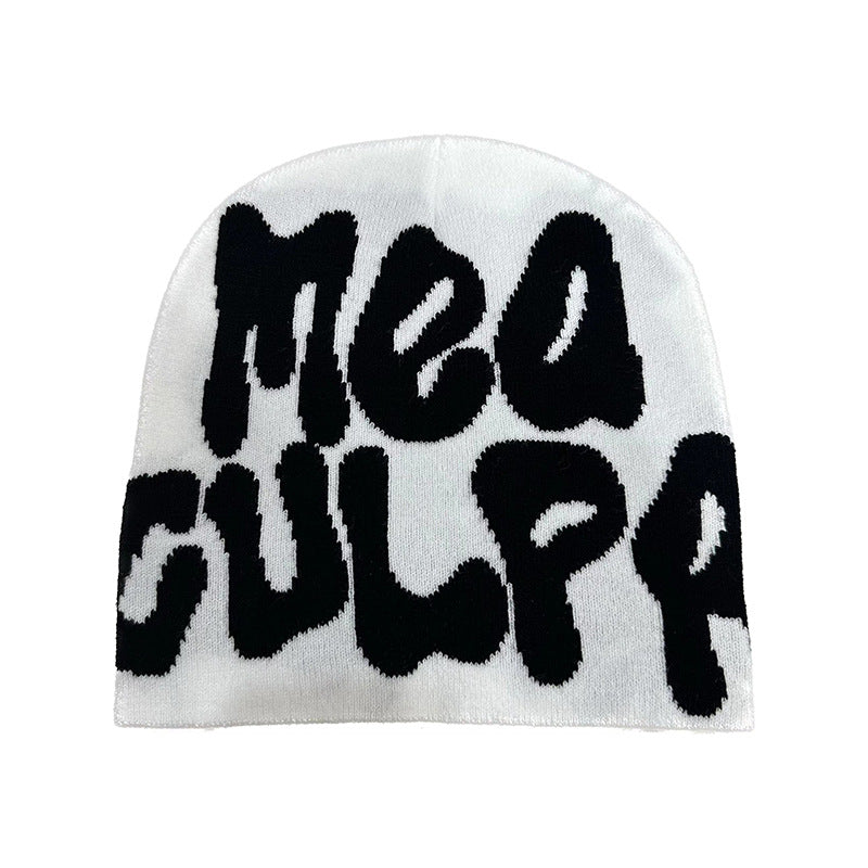 Knitted jacquard woolen cap