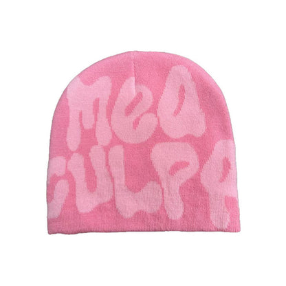 Knitted jacquard woolen cap