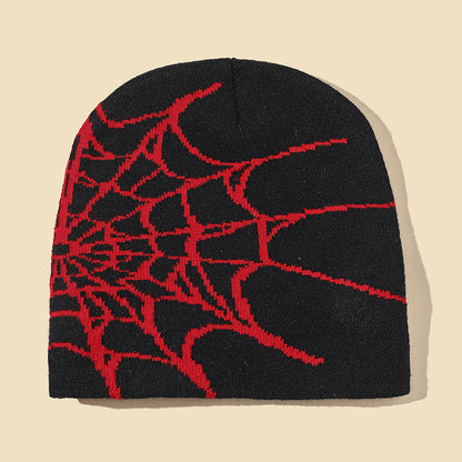 Knitted jacquard woolen cap