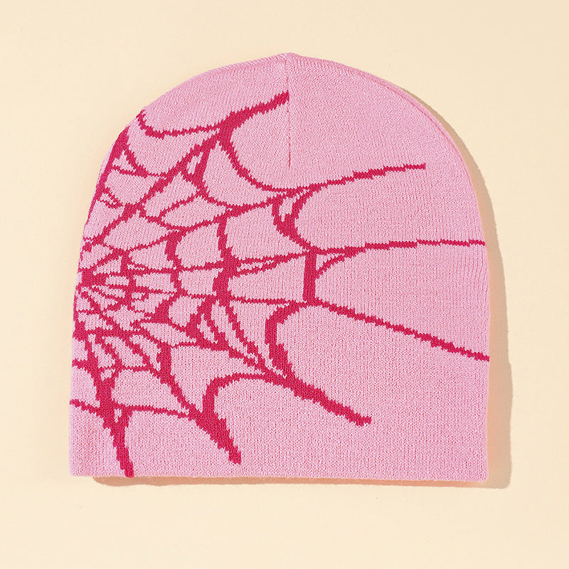 Knitted jacquard woolen cap