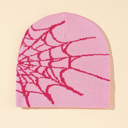 Knitted jacquard woolen cap
