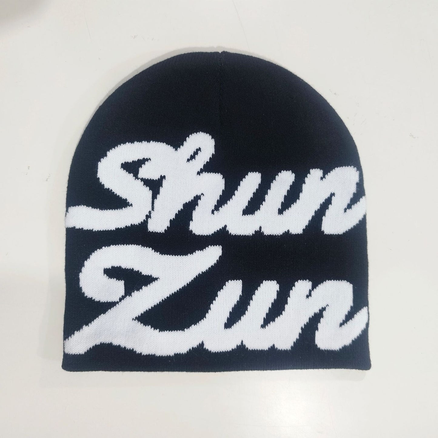 Knitted jacquard woolen cap