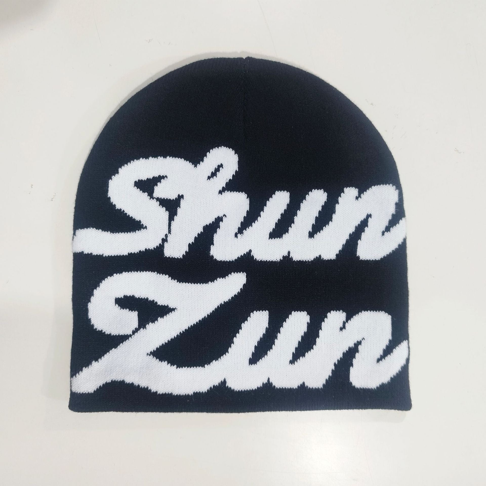 Knitted jacquard woolen cap