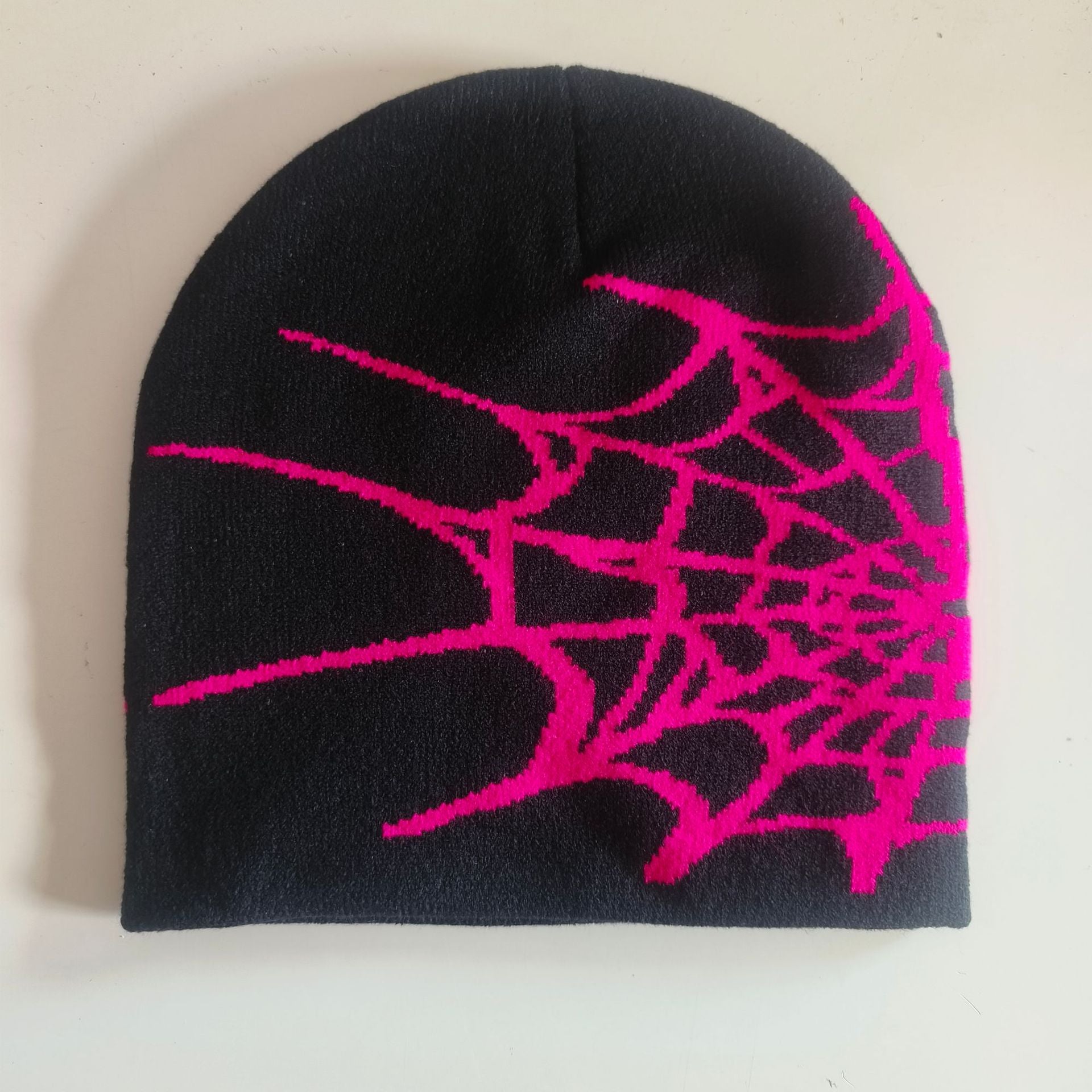 Knitted jacquard woolen cap