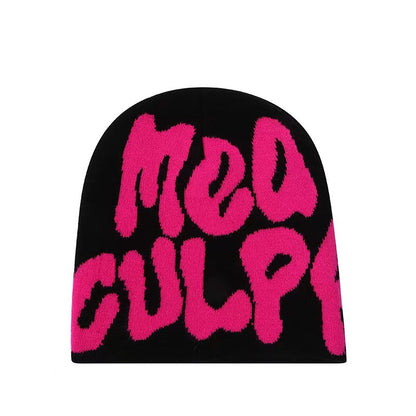Knitted jacquard woolen cap
