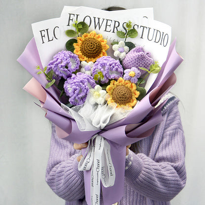 Knitted large bouquet
