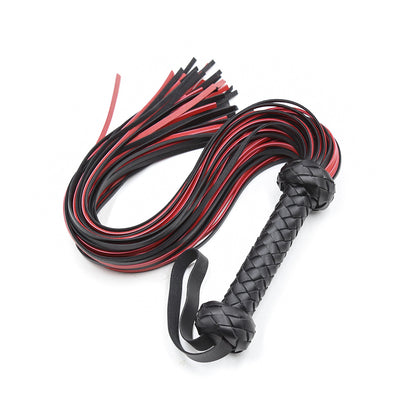 Knitted leather whip