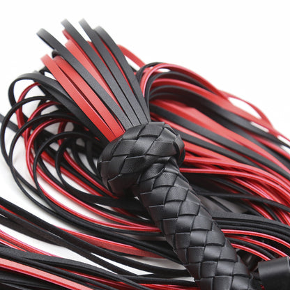 Knitted leather whip