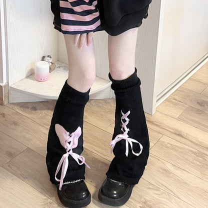 Knitted Leg Warmers with Various Patterns