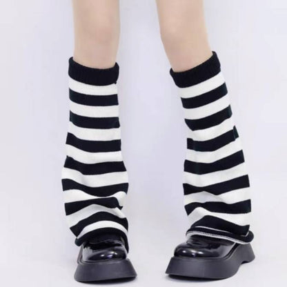Knitted Leg Warmers with Various Patterns